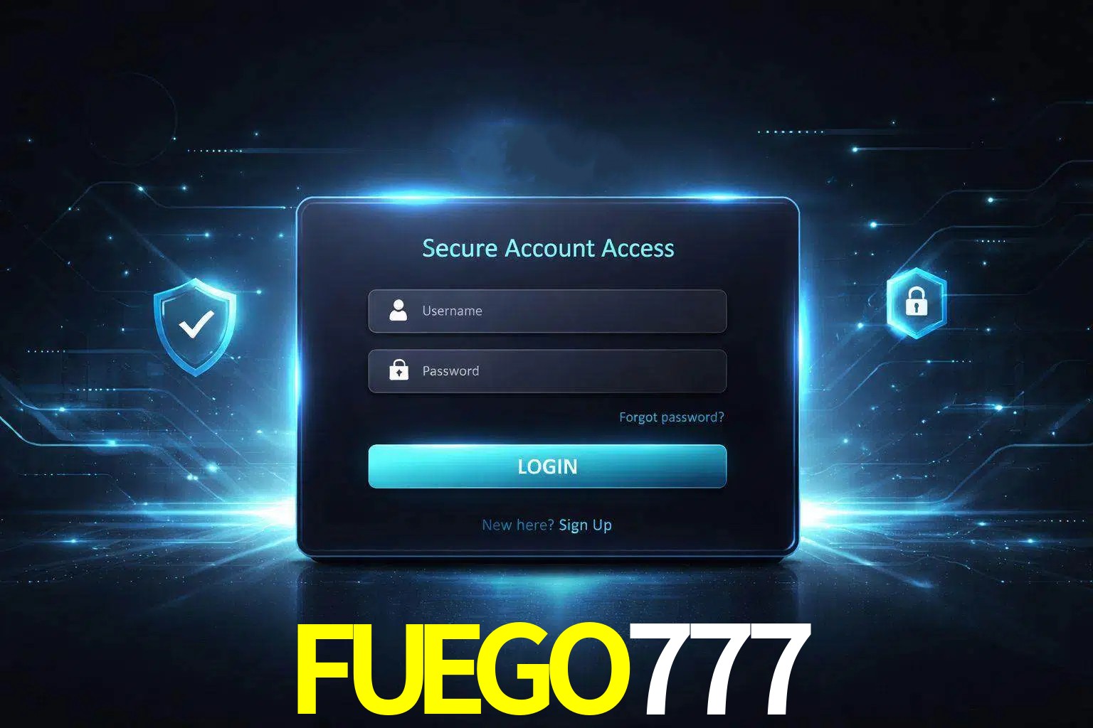 Pantalla de inicio de sesión de cuenta FUEGO777 para usuarios en México